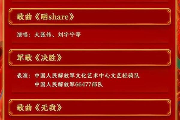 春晚节目单公布2022